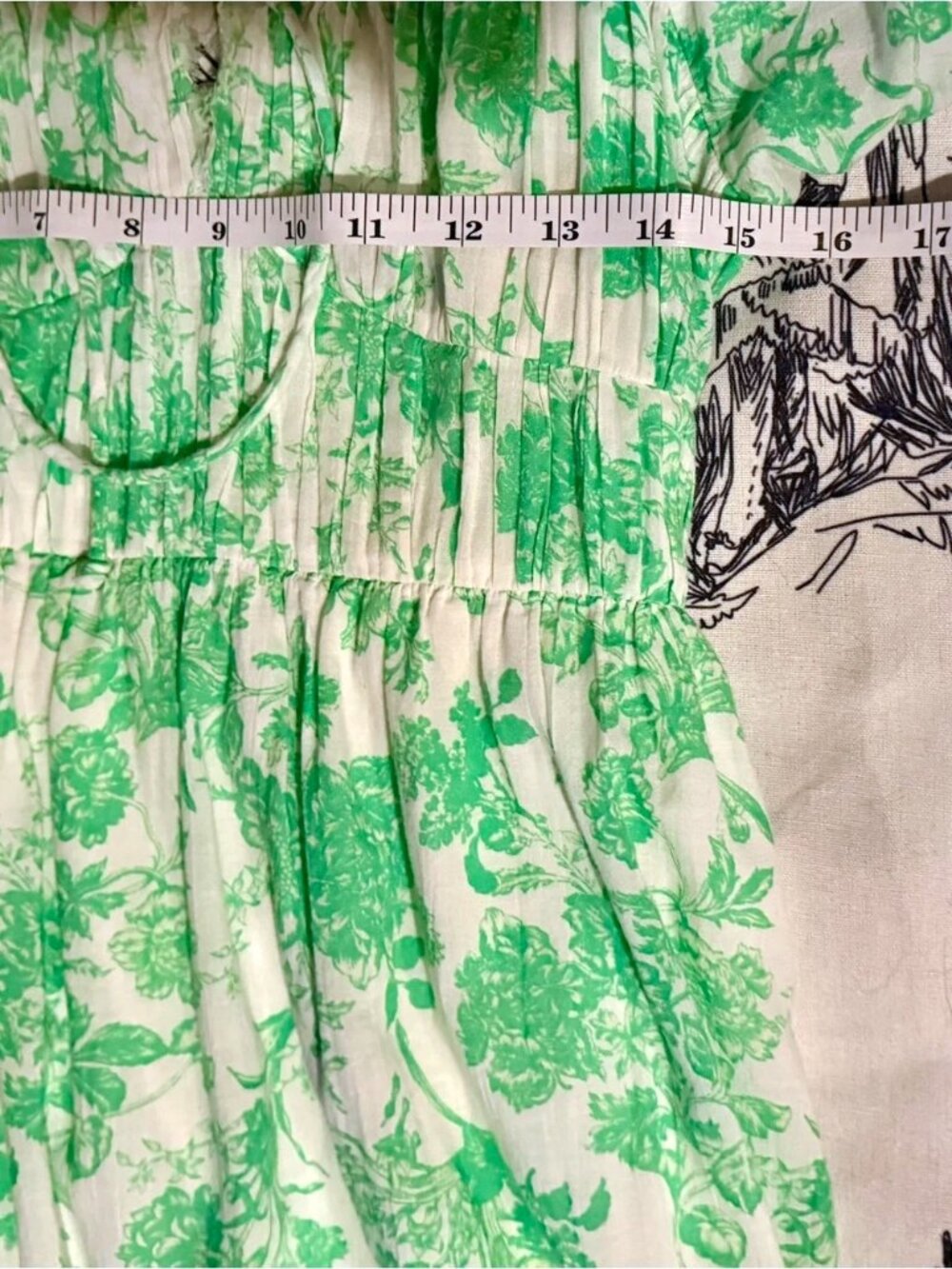 🌲 AMERICAN EAGLE Outfitters Floral Peasant Dress, Vibrant Color! - Picture 4 of 7